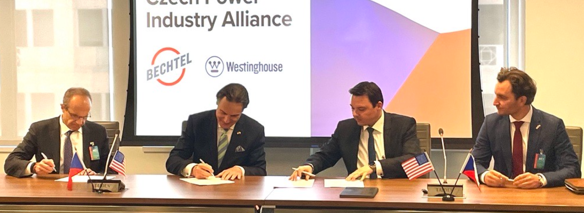 Czech Power Industry Alliance signs memorandum with Westinghouse and Bechtel consortium 