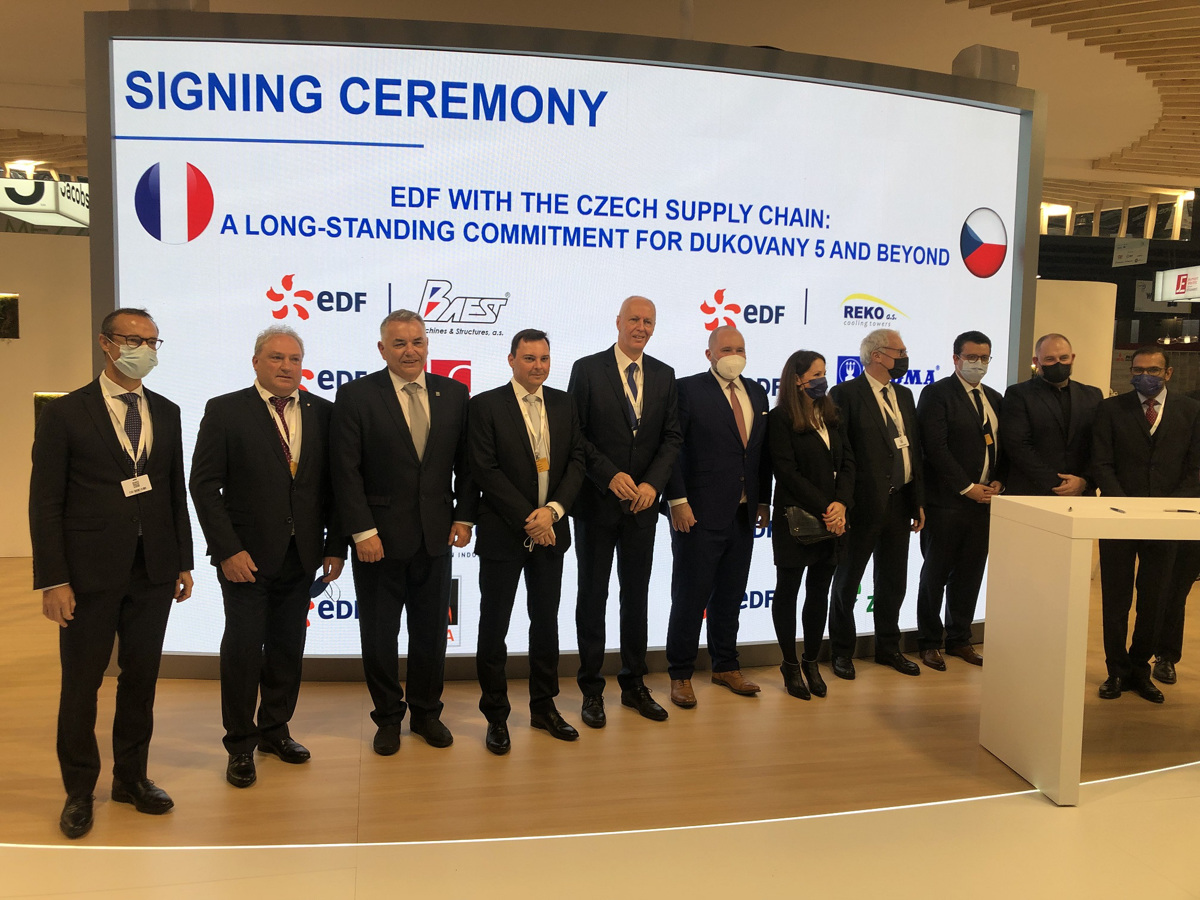 We signed a memorandum with EDF in Paris on cooperation in the construction of nuclear power plants in the Czech Republic